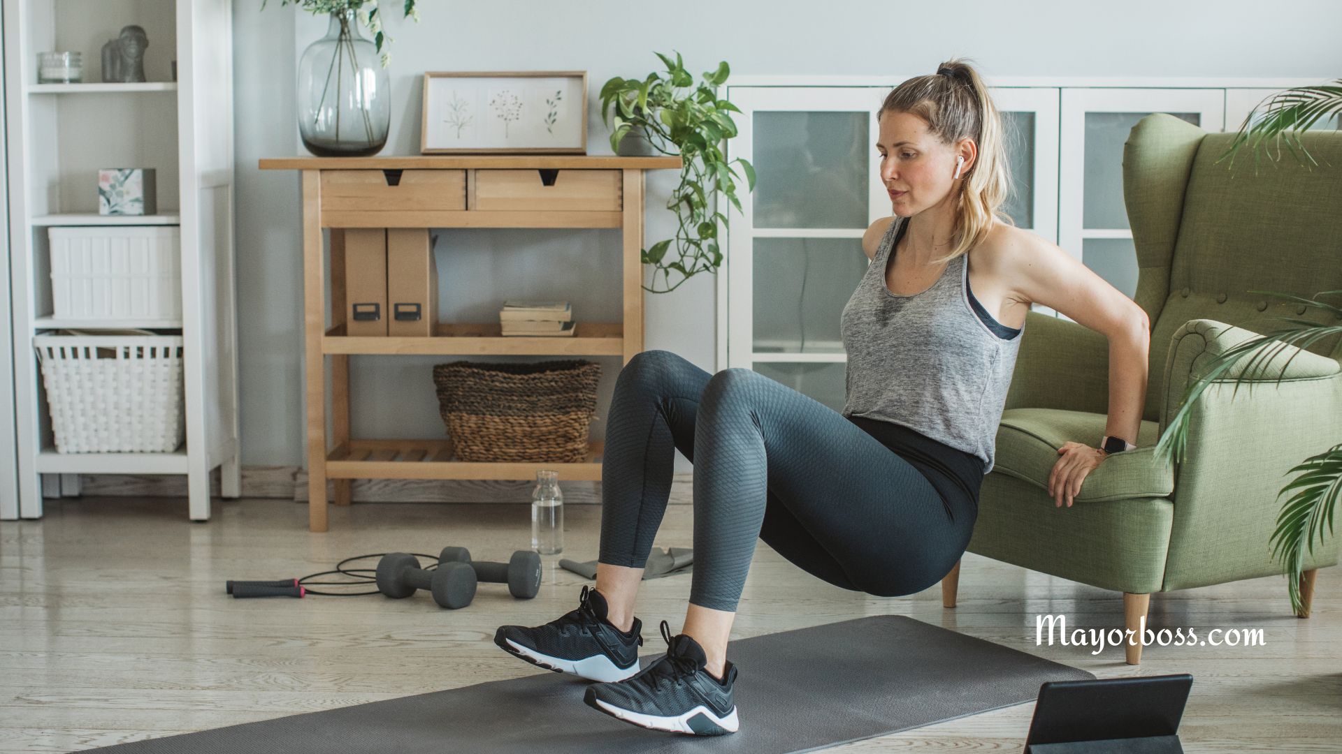 A woman engaging in physical activity, following one of the ways to improve heart health.