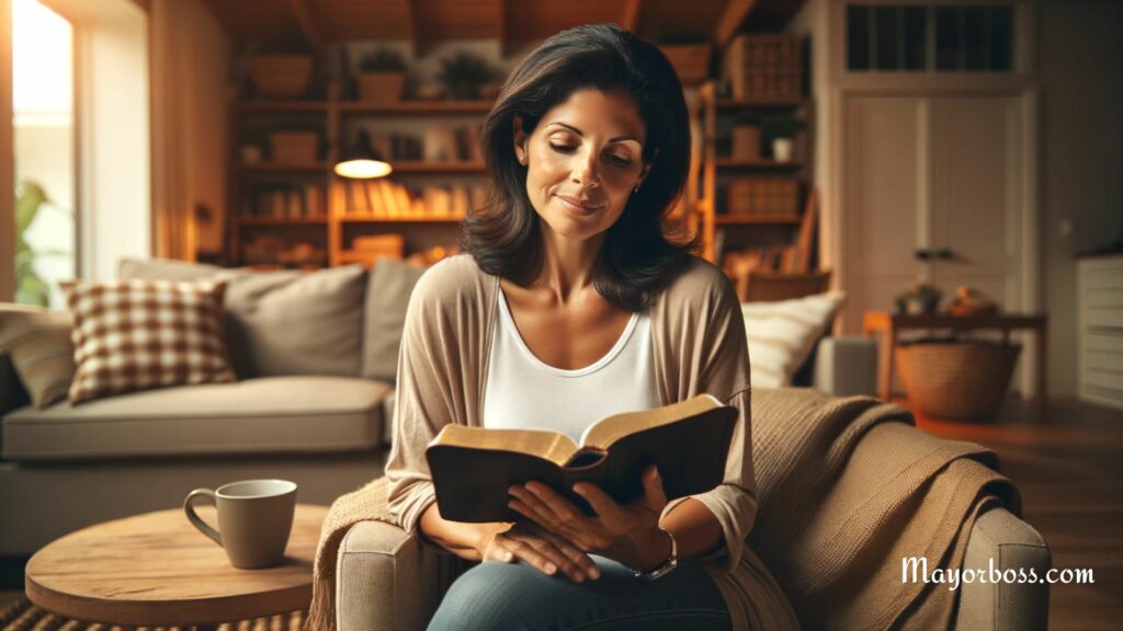  Woman reading the Bible 
