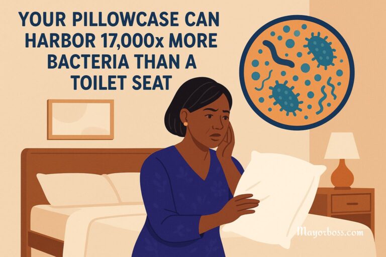 Your Pillowcase Can Harbor 17,000x More Bacteria Than a Toilet Seat
