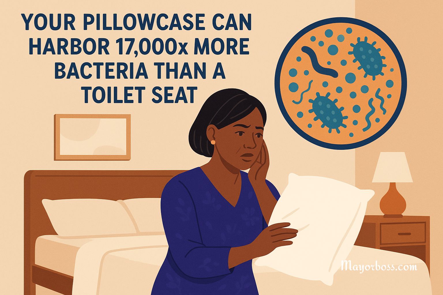 Your Pillowcase Can Harbor 17,000x More Bacteria Than a Toilet Seat