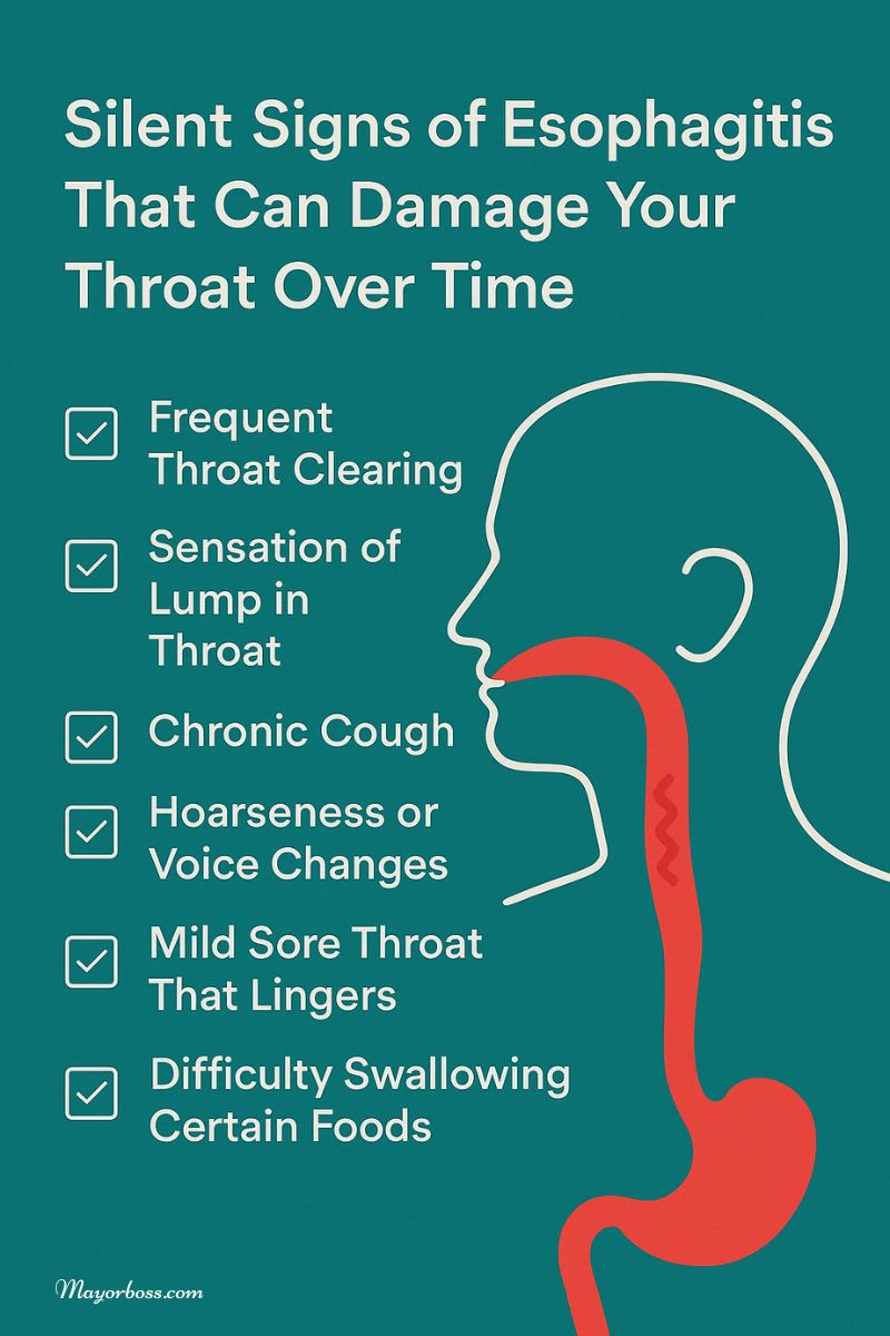 Silent Signs of Esophagitis That Can Damage Your Throat Over Time