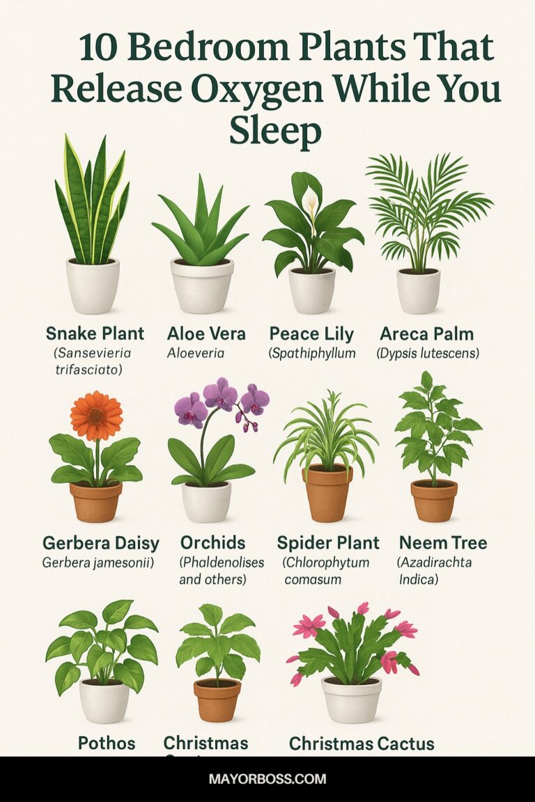 10 Bedroom Plants That Release Oxygen While You Sleep