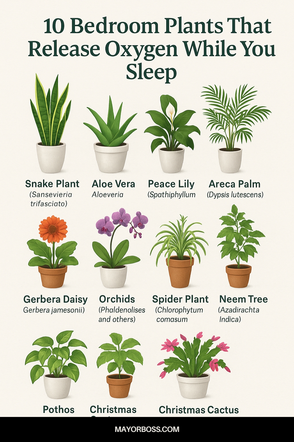 10 Bedroom Plants That Release Oxygen While You Sleep