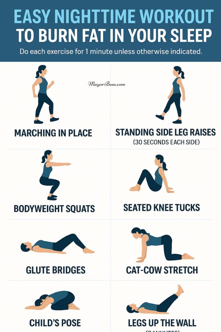 Do This Easy Low Impact Workout Every Night to Burn Fat in Your Sleep