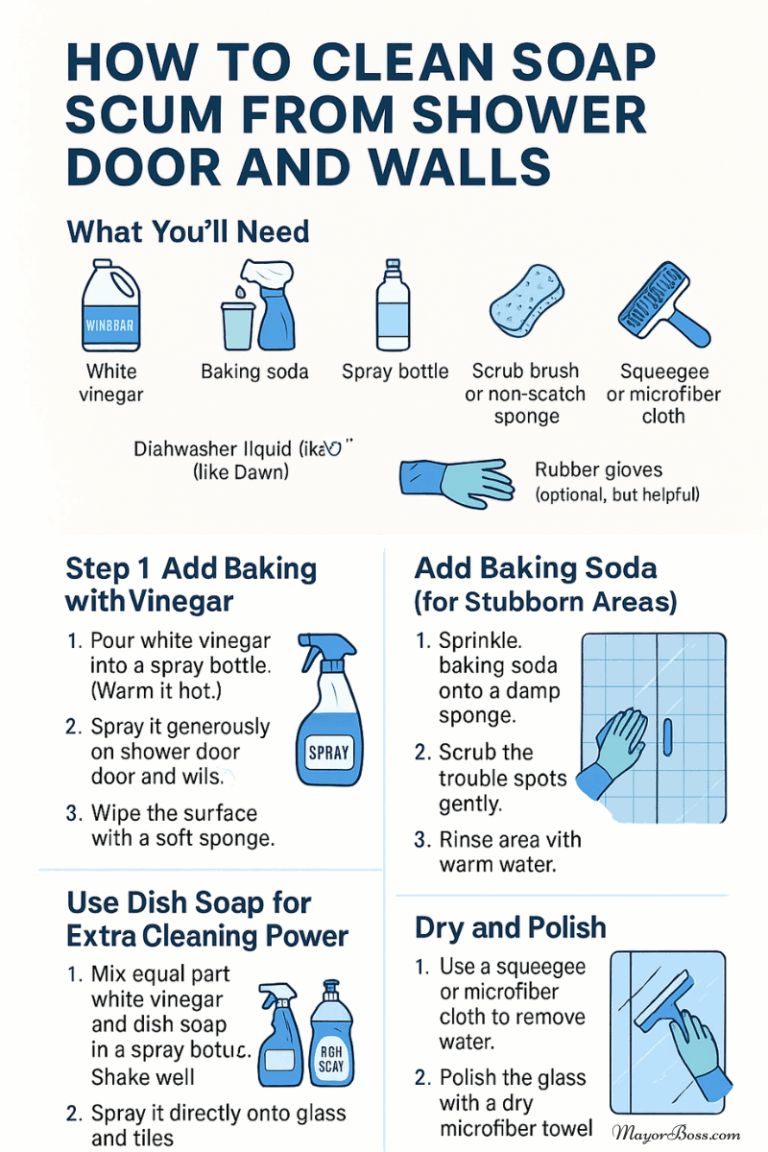 How To Clean Soap Scum From Shower Door And Walls