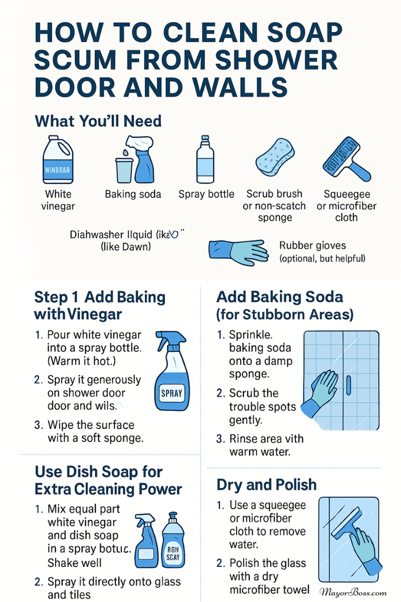 How To Clean Soap Scum From Shower Door And Walls